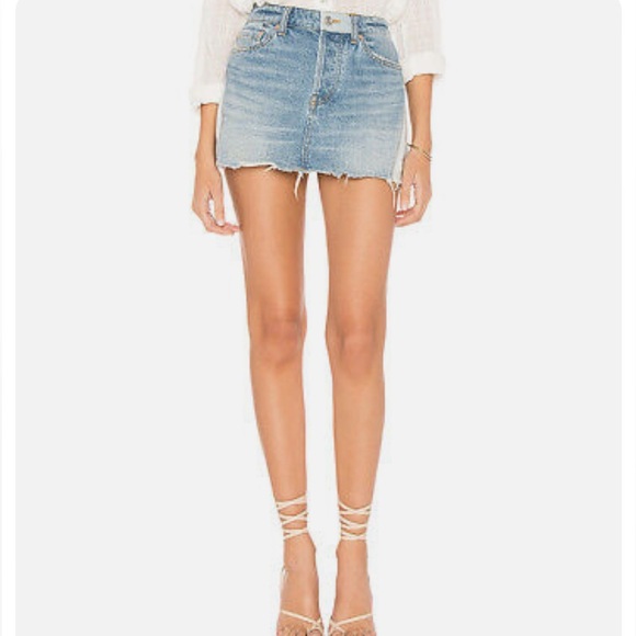 We The Free By Free People Patchwork Mini Denim Skirt - Picture 1 of 14